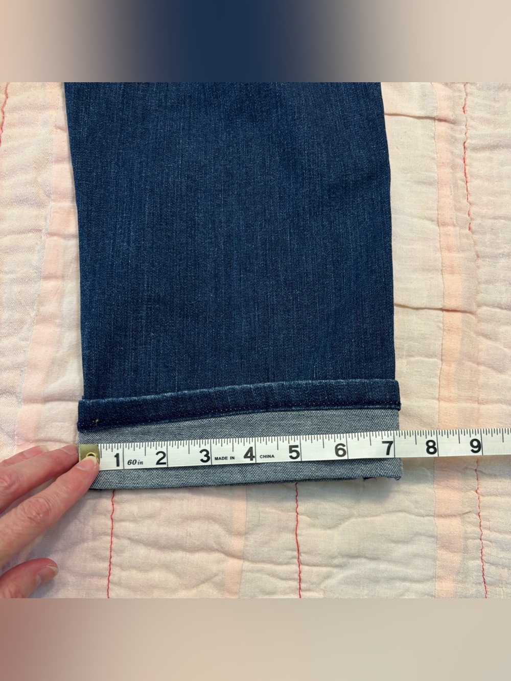 Like New NYDJ Marilyn Straight Capris Jeans Petite, Women Sz 6P, Dark Denim Crop - Picture 7 of 14